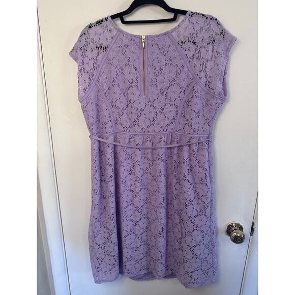 Womans motherhood Maternity lilac purple short lace babydoll dress size Large - Picture 3 of 7